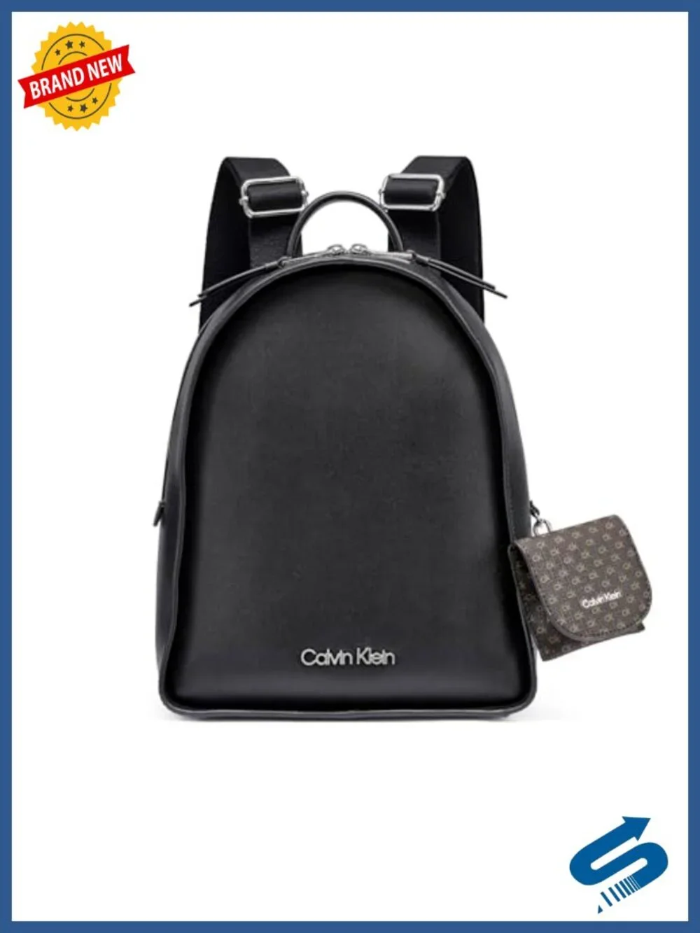 Calvin Klein Kyren Zip Around Backpack Vegan Leather Shoulder Bag